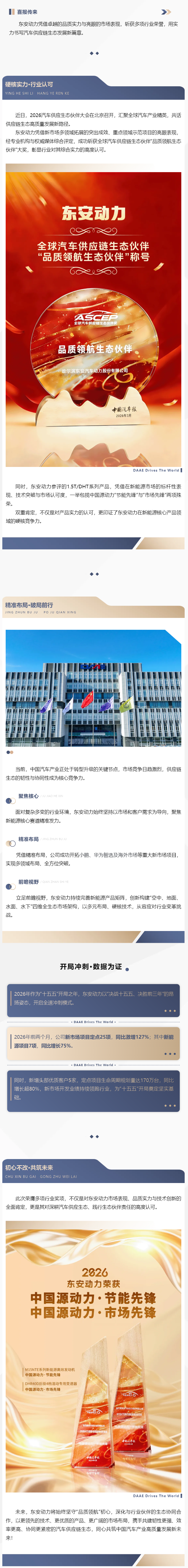 喜报｜东安动力斩获多项行业殊荣